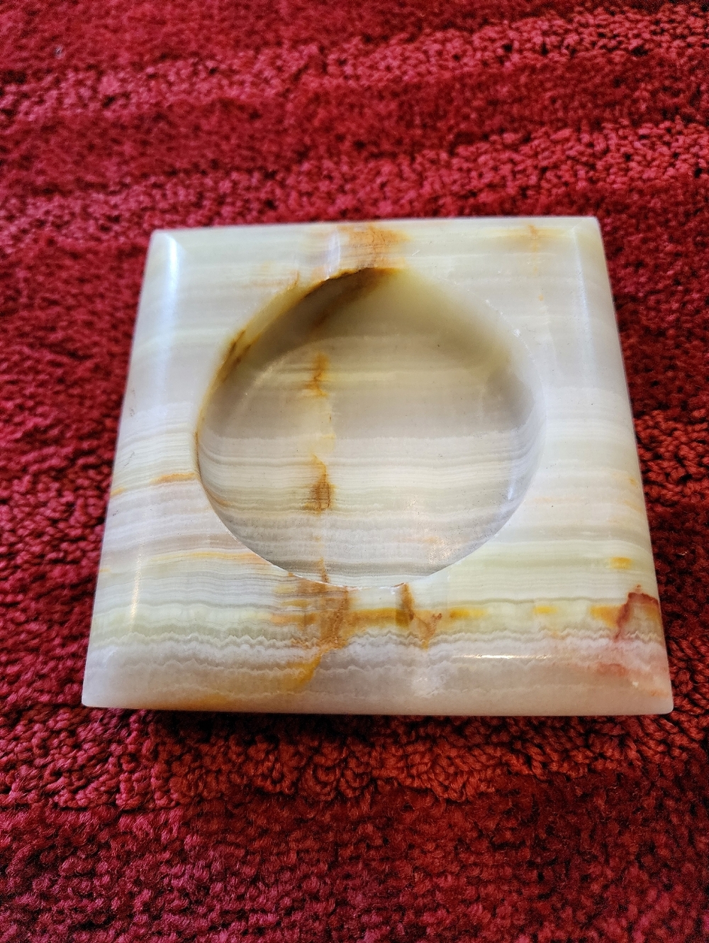 Vintage Marble Onyx Ashtray